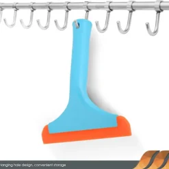 2 stk. Vindue Squeegee med Håndtag, Fleksibel Gummi Squeegee, Bruse Squeegees, til Glas, Spejle, Bilruder, Badeværelse, 6 TOMMER
