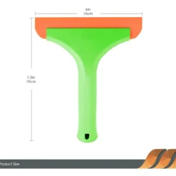 2 stk. Vindue Squeegee med Håndtag, Fleksibel Gummi Squeegee, Bruse Squeegees, til Glas, Spejle, Bilruder, Badeværelse, 6 TOMMER