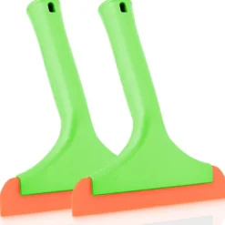 2 stk. vinduesskraber med håndtag, fleksibel gummiskraber, bruseskraber, til glas, spejle, bilruder, badeværelse, 15 cm