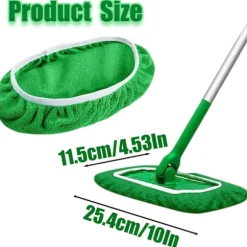 8 Stykker Mikrofiber Mopper (Grøn), Mopperstatning, Vaskbar Genanvendelig