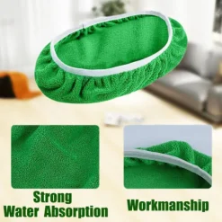 8 Stykker Mikrofiber Mopper (Grøn), Mopperstatning, Vaskbar Genanvendelig