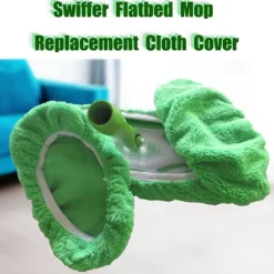8 Stykker Mikrofiber Mopper (Grøn), Mopperstatning, Vaskbar Genanvendelig