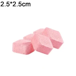 12 tabletter/sæt Brusende toiletrensetabletter pink