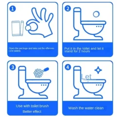12 tabletter/sæt Brusende toiletrensetabletter pink