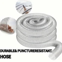2 tommer OD 50mm Klar PVC Støvopsamlings Slange til brug med Støvopsamlere med 2 tommer Porte. Ideel til Værkstedsstøvsugere (FMY) As Shown