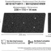 2 x Filtre til Bauknecht Privileg Whirlpool HX 481010716911 Tørretumbler, 230 x 115 x 14 mm