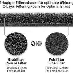 2 x Filtre til Bauknecht Privileg Whirlpool HX 481010716911 Tørretumbler, 230 x 115 x 14 mm