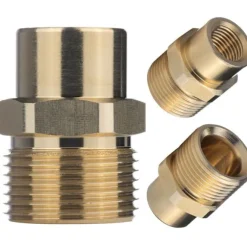 Adapter M22 til 1/4 Tomme til Hogtryksrenser – Messing | 14 Mm Stift | Kompatibel med Kranzle K1050, K1152