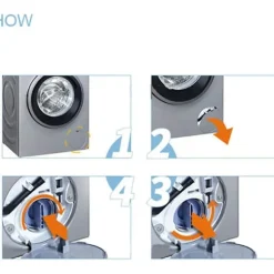 Afløbsprop til Siemens Bosch Wm1095/1065 Wd7205 Vaskemaskine Afløbspumpe