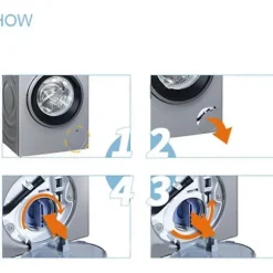 Aftapningsprop til Siemens Bosch Wm1095/1065 Wd7205 Vaskemaskine Drænpumpe [DB]