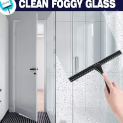 Allround Bruseskraber: 25 cm Blad, Holdbart Rustfrit Stål, Ergonomisk Håndtag, Selvklæbende Opbevaringskrog, Rengøring Uden Striber, Multi-Overflade | Fyndiq
