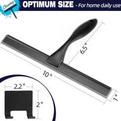 Allround Bruseskraber: 25 cm Blad, Holdbart Rustfrit Stål, Ergonomisk Håndtag, Selvklæbende Opbevaringskrog, Rengøring Uden Striber, Multi-Overflade | Fyndiq
