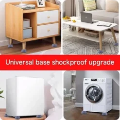Anti-vibrationsfødder - Ikke specificeret - 4 stk. - Hvid - Støjreduktion - Skridsikker