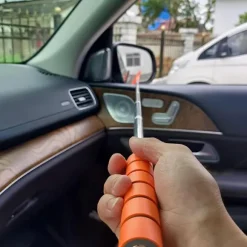 Bil Bakspejl Visker Rustfrit Stål Teleskopisk Udtrækkelig Leje Børstehoved Auto Spejl Vask Rengøringsbørste