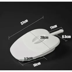 Bækken Voksen Slippers Bækken Med Låg Performance Health Til Personlig Hjemmebrug Og Sygepleje, hvid