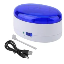 (blå og hvid) Ultralydsrenser - Ikke specificeret - Rengøringsmaskine - 20 watt - 600 ml - Blå og hvid blue and white