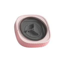 Bærbar Foldbar Vaskemaskine med Blåt Lys, 6L Kapacitet, Ekstern Afløb, Aftageligt Låg Pink Pink