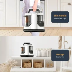 Bærbar tæpperenser til møbler - Anti-mide, vådekstraktor til sofa og bilsæde - Stil H