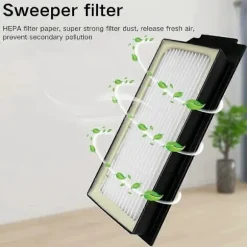 [CA] Reservedele til Ecovacs X1 Plus robotstøvsuger - Hovedsidebørste, HEPA-filter, moppeklud, støvpose fotofarve