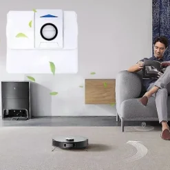 [CA] Reservedele til Ecovacs X1 Plus robotstøvsuger - Hovedsidebørste, HEPA-filter, moppeklud, støvpose fotofarve