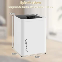COSTWAY Håndklædetørrer 23 L med Automatisk Slukning, 6-trins Timer, LED-display, til Store Håndklæder 114 x 178 cm