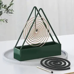 Db Iron Myggespiralholder Røgelseholdere Spiral Røgelsebrænderramme Moderne Afvisende Røgelsesstativ til Husholdning Soveværelse Terrasse Green