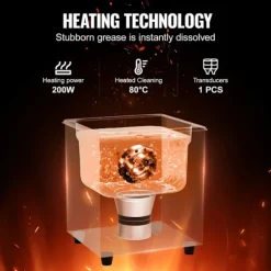 Digital Ultrasonisk Rengører-Duoku-2 L-Ultrasonisk Rengøringsapparat 60 W-med Bløde og Optimale Affgasningsindstillinger