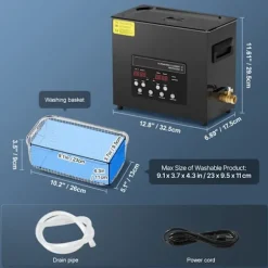 Digital Ultrasonisk Rengøringsmiddel-Duoku-6 L-Rengøringsapparat 180 W-med Bløde og Optimerede Degasseringsmodi