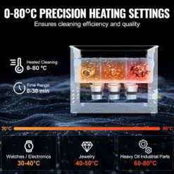 Digital Ultrasonisk Renser-Duoku-15 L-Ultrasonisk Renseapparat 360 W med Timer-Varme og Kurv