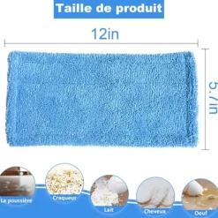 (ee) 3-pak, blå Swiffer-kompatible, genanvendelige udskiftningsklude