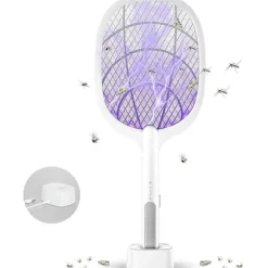 Elektrisk Flueklapper, 2 i 1 Bug Zapper Genopladelig, Kraftig Myggefælde Lampe & Frugtflue Dræber med UV-lys til Indendørs Hjemmekontor [DB] color01 | Fyndiq