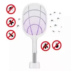 Elektrisk Flueklapper, 2 i 1 Bug Zapper Genopladelig, Kraftig Myggefælde Lampe & Frugtflue Dræber med UV-lys til Indendørs Hjemmekontor [DB] color01 | Fyndiq