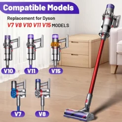 Filtringsfrit mundstykke med anti-filtring børstehoved til Dyson V7, V8, V10, V11, V15, SV10, SV11, SV12, SV14 støvsugere