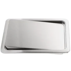 Flap låg skraldespand låg flush indbygget kompatibel køkkenbordplade A (FMY) Silver