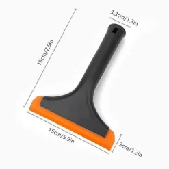 Fleksibel skraber til vindue og brusebad, skraber til bruseglas, til bilrude, vindue, spejl, G[D] Black