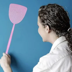 Fluefanger 10-pak Plastik Langt Håndtag Fluefanger Manuel Smadre Skadedyrsbekæmpelse Til Fluer Og Myg Mu
