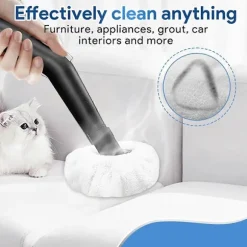 Genanvendelige mikrofiberpuder til Neat Steam Cleaner erstatningsmoppeklude, genanvendelige klude og små hætter Blue White