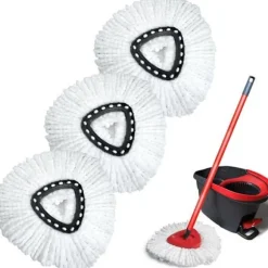 GFRED 3-pak Mikrofiber Moppe Udskiftning Kompatibel med Vileda Turbo 3 i 1 EasyWring og Clean Moppe Refill