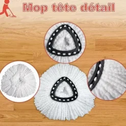 GFRED 3-pak Mikrofiber Moppe Udskiftning Kompatibel med Vileda Turbo 3 i 1 EasyWring og Clean Moppe Refill
