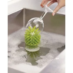 *Glass Brush med sugekop - Grøn*