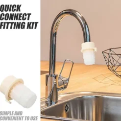 Hurtigkobling Vandslange Fittings 8 Stk Til Vaskemaskine Installationer Holdbare Hvide Konnektorer[YJD] White 4.00X3.20X3.20CM