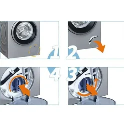 Hvid Egnet Til Siemens Bosch 1095 1065 Wd7205 Tromle Vaskemaskine Drænpumpe Drænprop Dæksel Blokeret