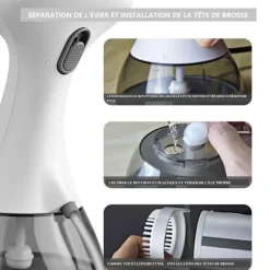 (Hvid) Håndholdt Tøjdamper, 1500W 300ML 130 Graders Vertikal Tøjdamper til Hjemmerejser, Hurtig Opvarmning, Hvid White
