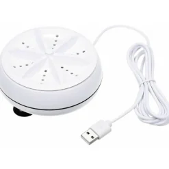 2-i-1 Mini Vaskemaskine Bærbar Personlig Roterende Turbine Vaskemaskine med USB-kabel