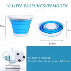 IC Bærbar Hinkbricka Foldbar Vaskemaskine med Blød Centrifugering