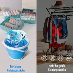 IC Bærbar Hinkbricka Foldbar Vaskemaskine med Blød Centrifugering