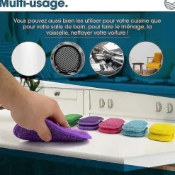 IC CNE Sæt med 10 Vaskbare og Genanvendelige Mikrofiber Svampe