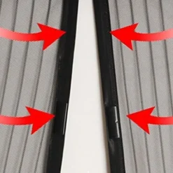 Insektnet Dør 100x220 Insektbeskyttelse Hvid Magnet Myggenet White Vit