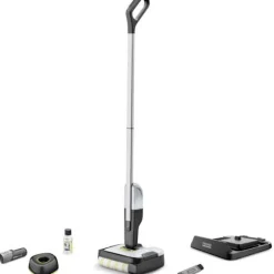 KARCHER FC 2-4 - Gulvrens - Opsamler tørt og vådt snavs i en enkelt passage - Parkeringsposition Grå och svart