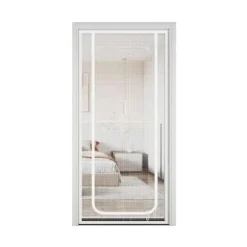 Katteafvisende dørgardin med lynlås, slidstærkt net, hvid (BT) white 100x210cm